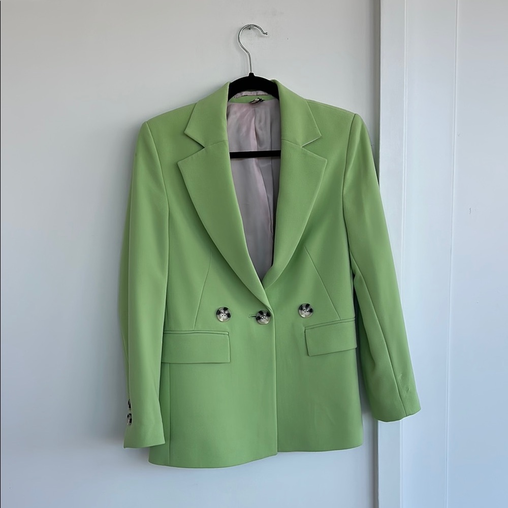 Topshop Women's Green Blazer